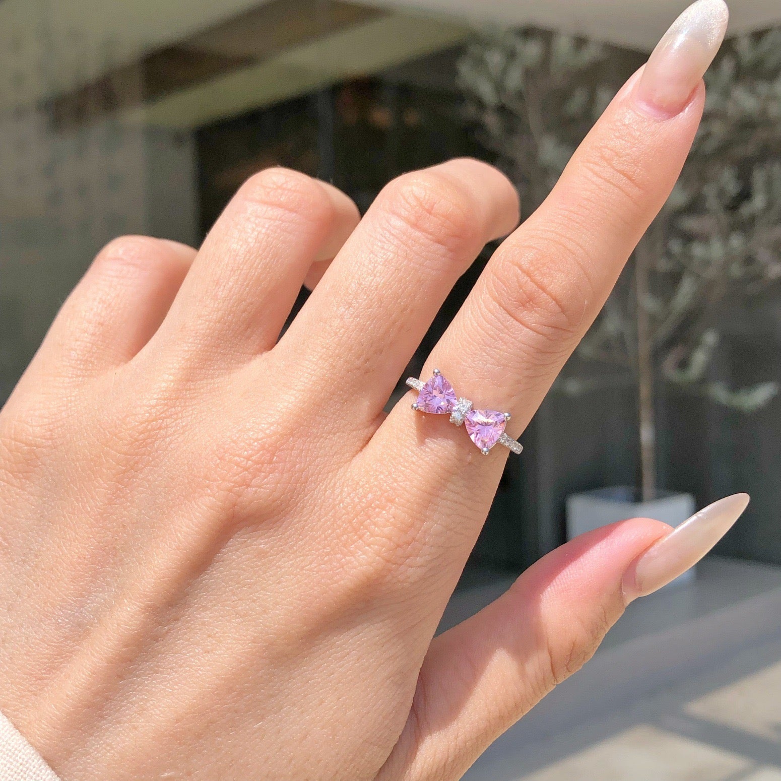 Velira Pink Bow Ring Collection