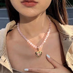 Velira Opal heart pentagram gemstone necklace