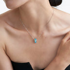 Velira Emerald Cut Blue D Necklace