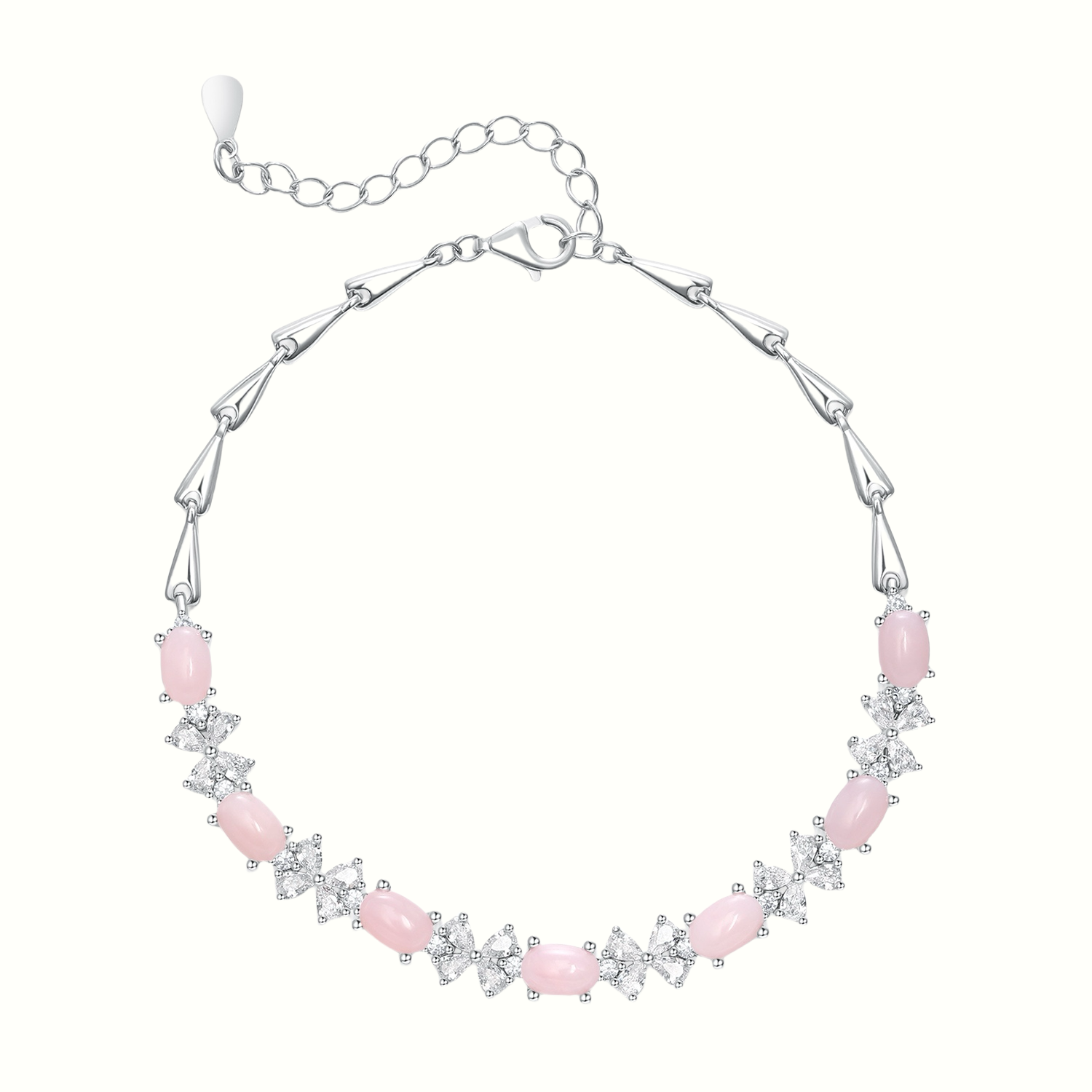 Velira Natural Pink Opal Bow Bracelet