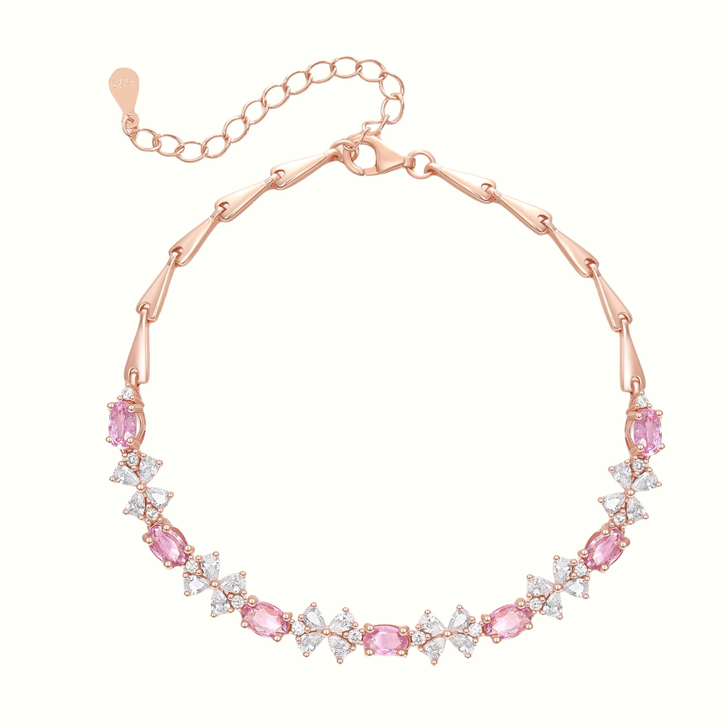 Velira Natural Pink Topaz Bow Bracelet