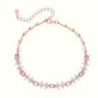 Velira Natural Pink Topaz Bow Bracelet