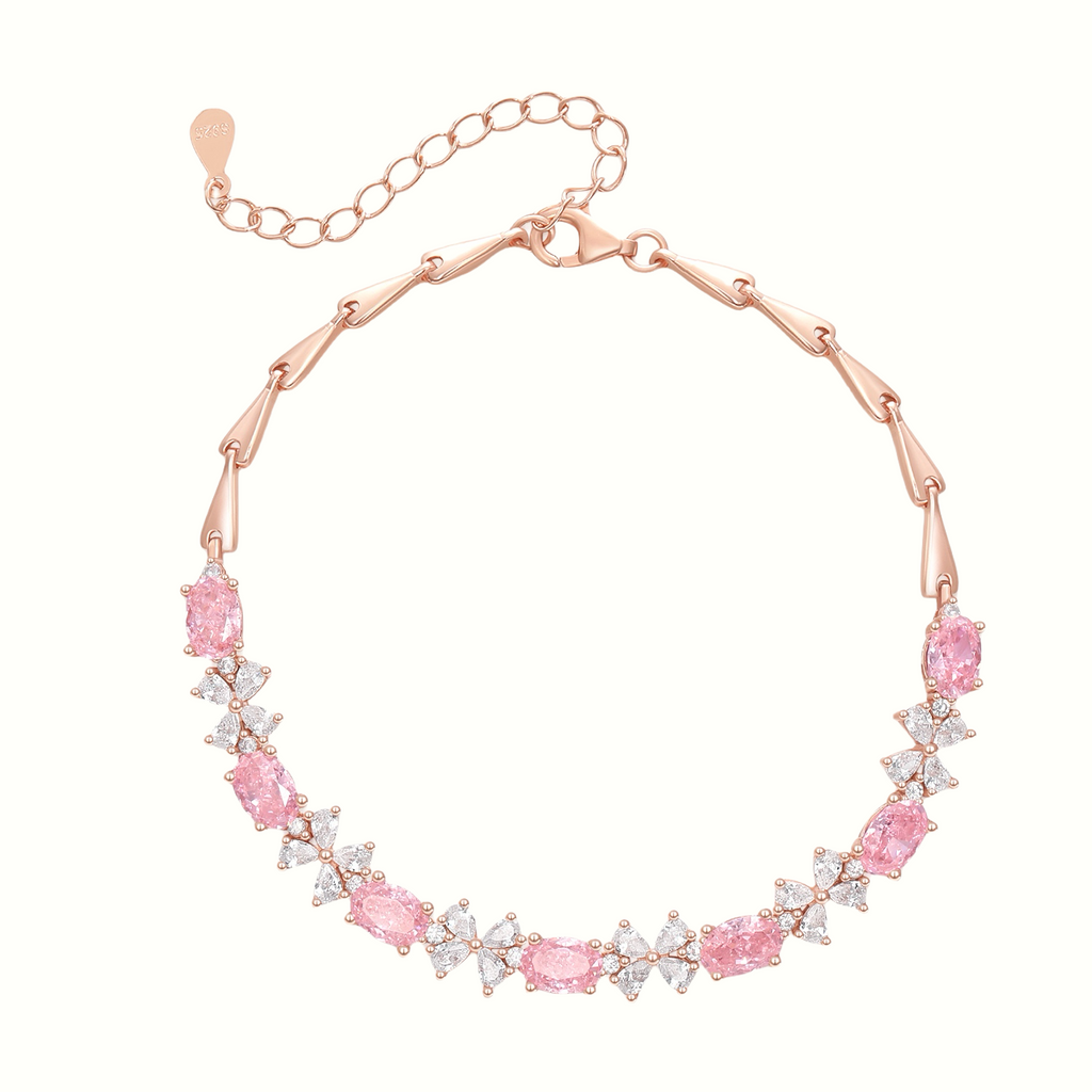 Velira Natural Pink Topaz Bow Bracelet