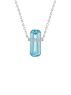 Velira Emerald Cut Blue D Necklace
