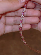 Velira Natural Pink Topaz Bow Bracelet