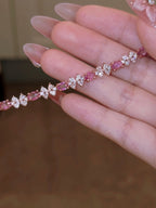 Velira Natural Pink Topaz Bow Bracelet