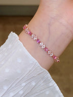 Velira Natural Pink Topaz Bow Bracelet