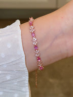 Velira Natural Pink Topaz Bow Bracelet
