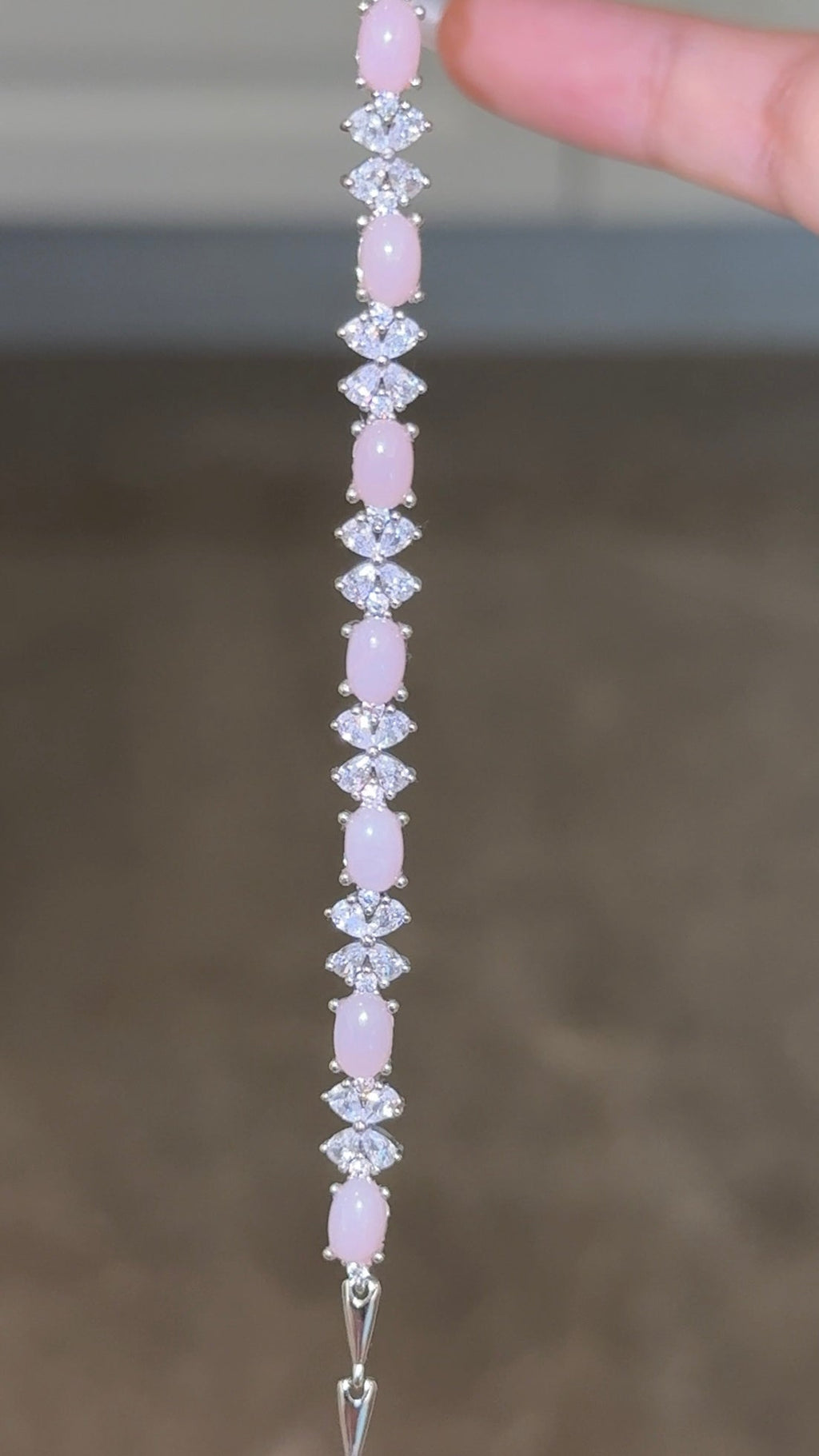 Velira Natural Pink Opal Bow Bracelet