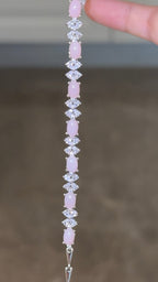 Velira Natural Pink Opal Bow Bracelet