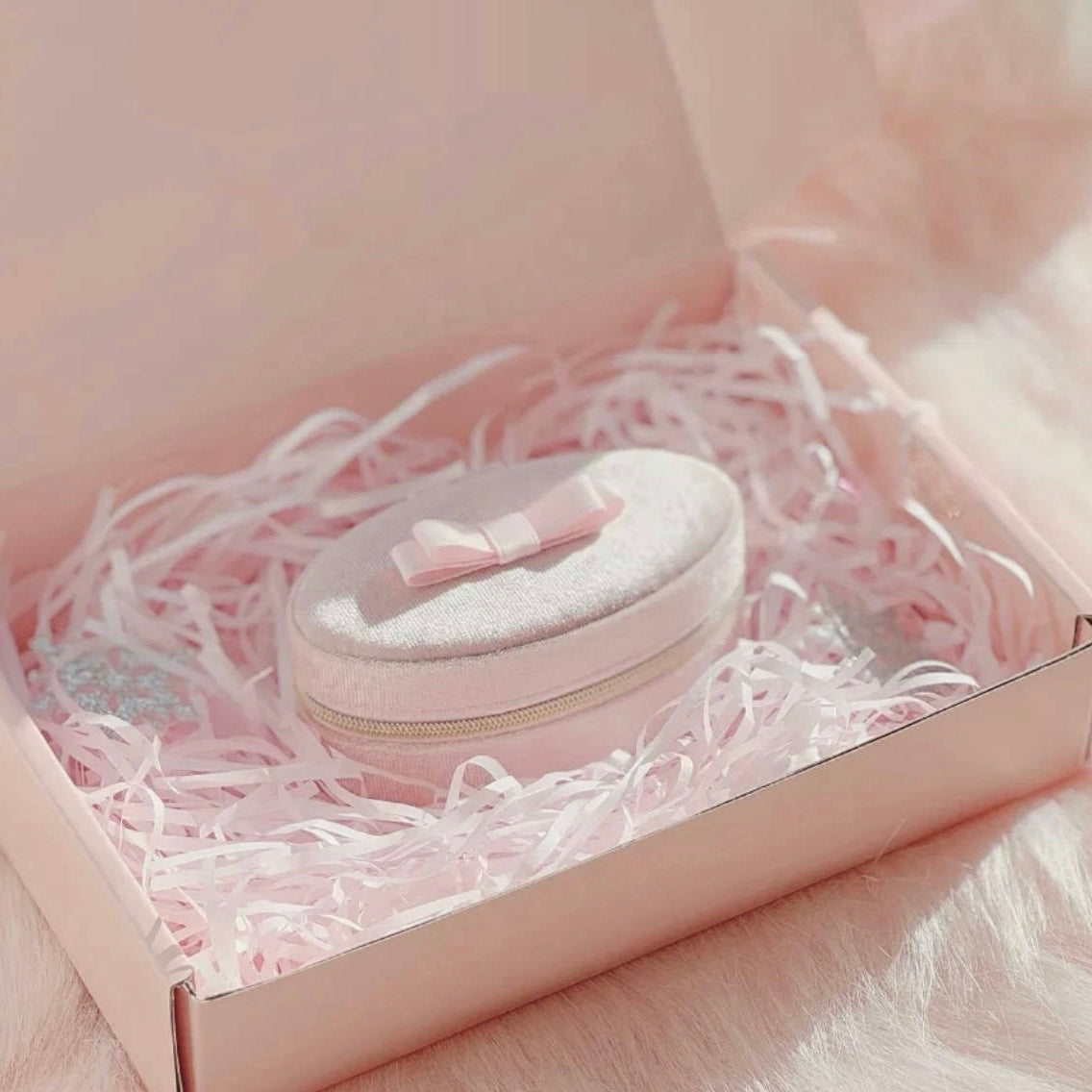 Velira Pink Bow Travel Jewelry Box