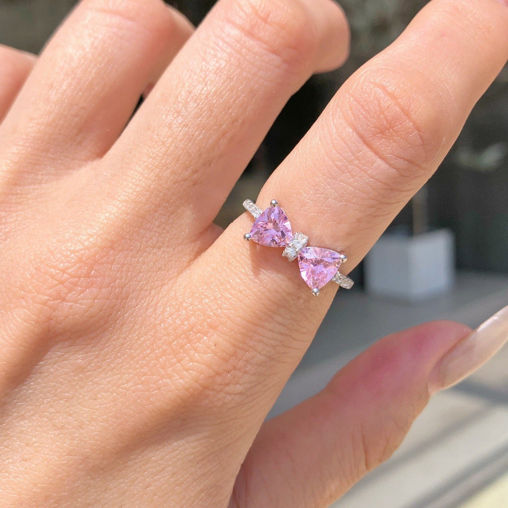 Velira Pink Bow Ring Collection
