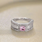 Velira Pink Silver Ring Collection