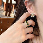 Velira Round Cross Earrings