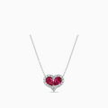 Velira Ruby heart necklace