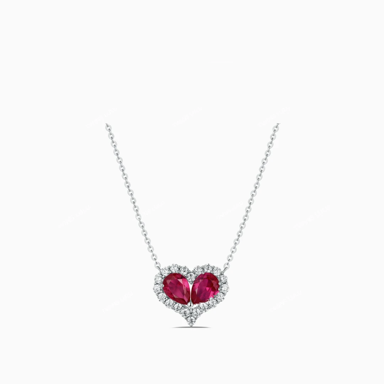 Velira Ruby heart necklace