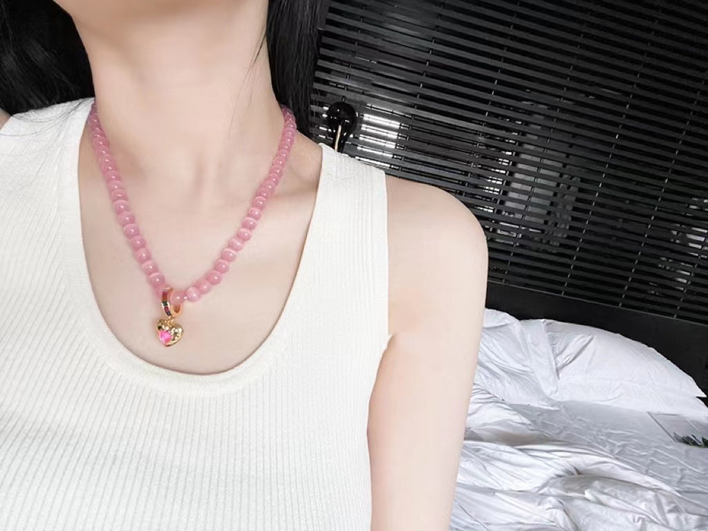Velira Opal heart pentagram gemstone necklace