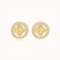Velira Round Cross Earrings