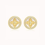 Velira Round Cross Earrings