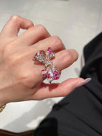 Velira Pink Bow Ring