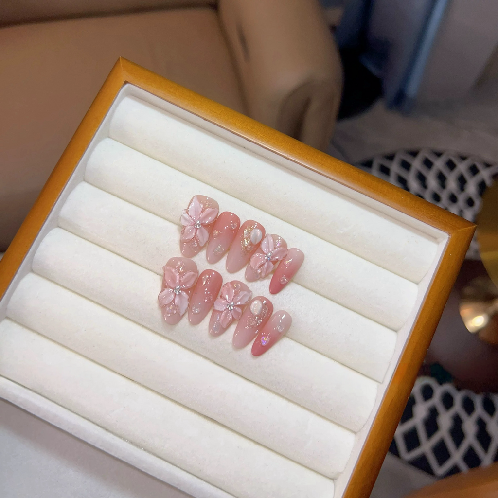 Velira Baby Pink Sakura Nails