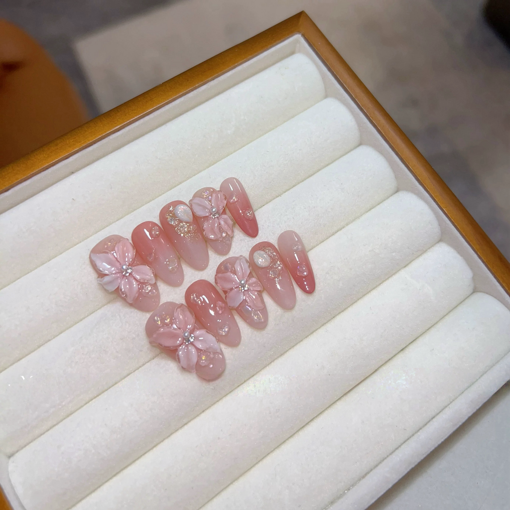 Velira Baby Pink Sakura Nails