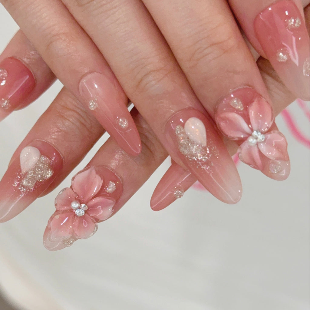 Velira Baby Pink Sakura Nails