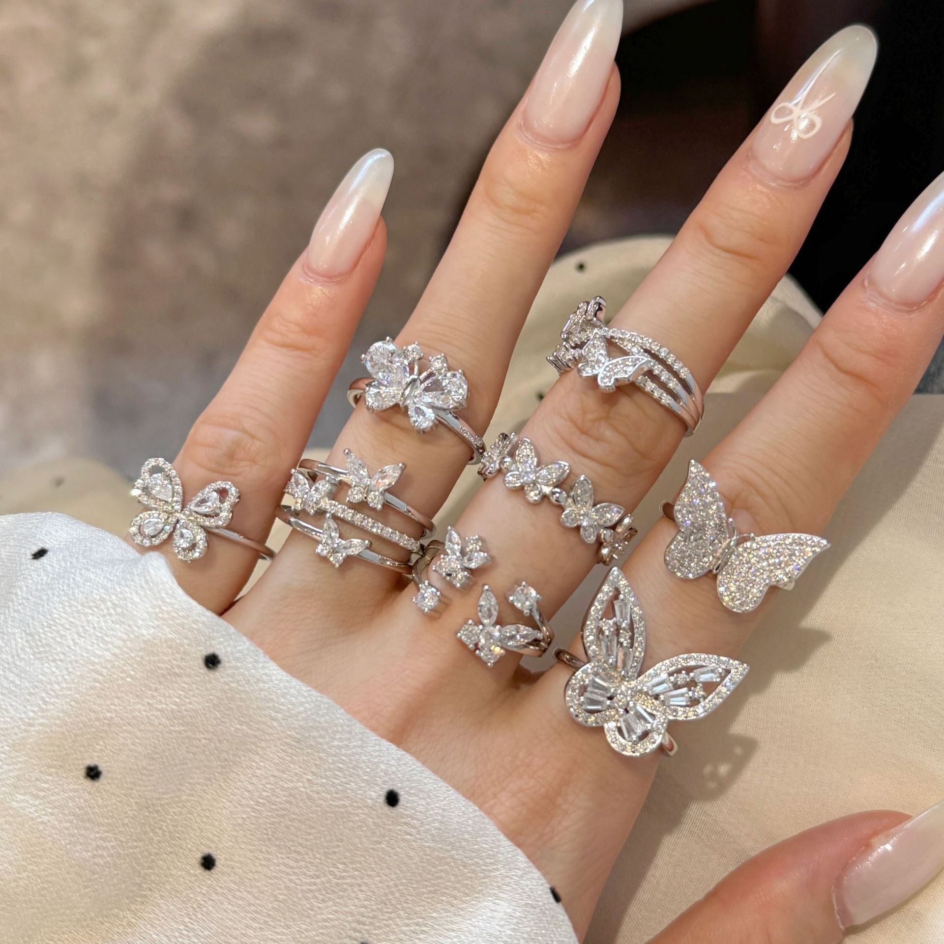 Velira Butterfly Silver Ring Collection