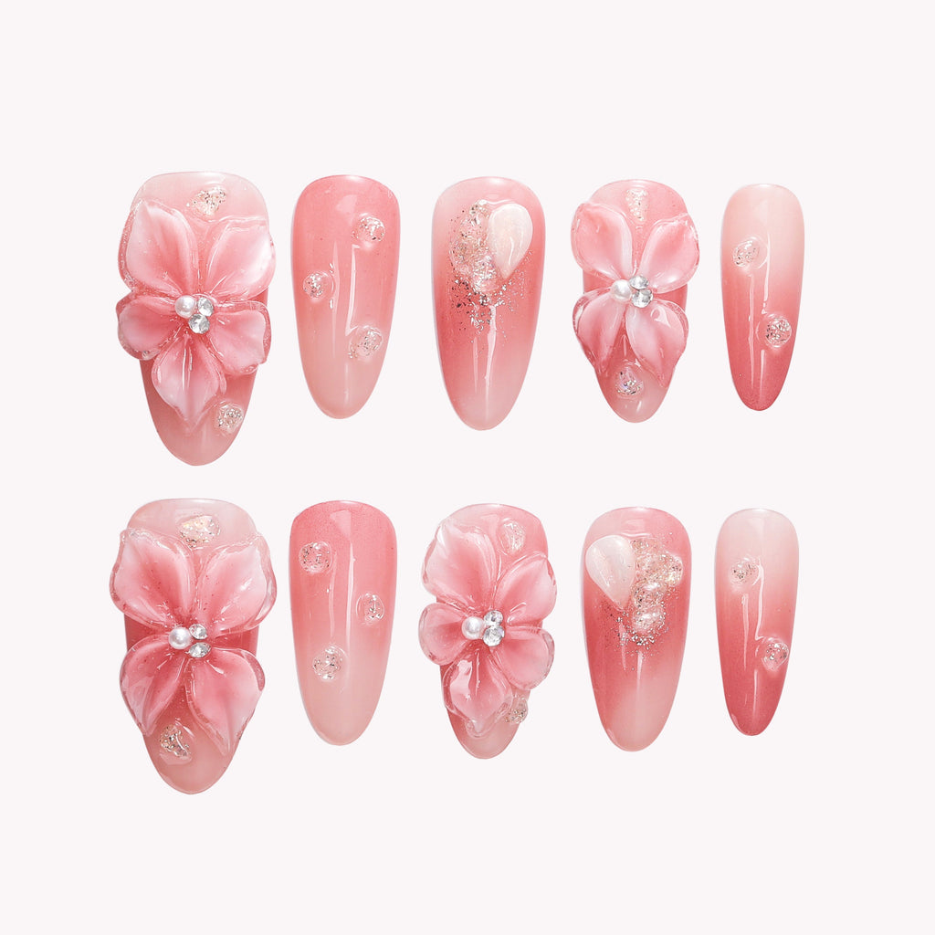 Velira Baby Pink Sakura Nails