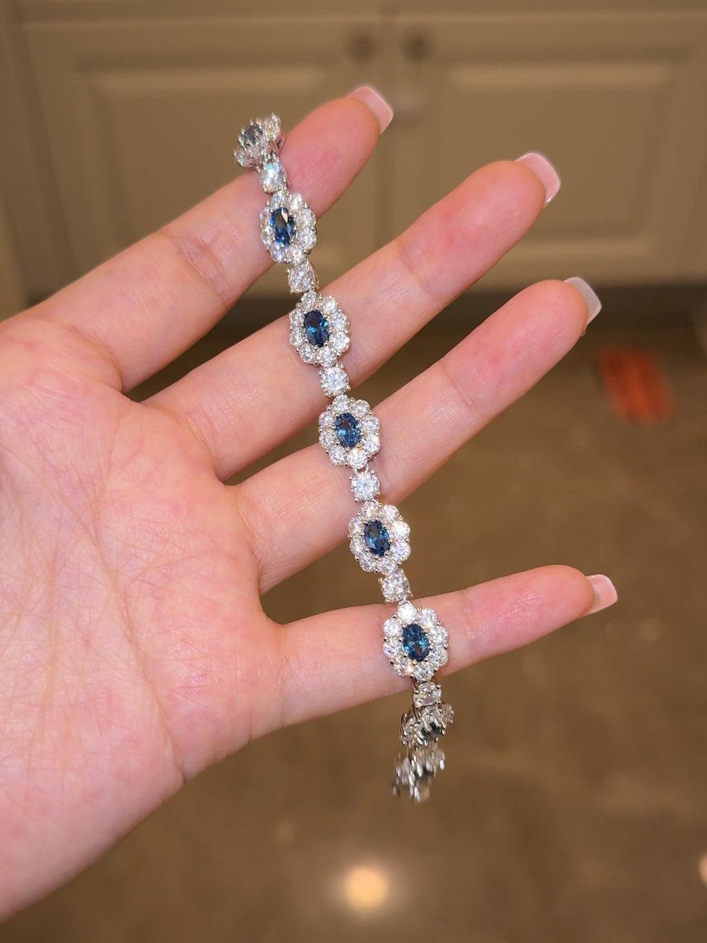 Velira Ice Blue Flower Bracelet