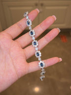 Velira Ice Blue Flower Bracelet
