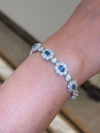 Velira Ice Blue Flower Bracelet