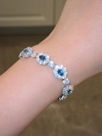 Velira Ice Blue Flower Bracelet