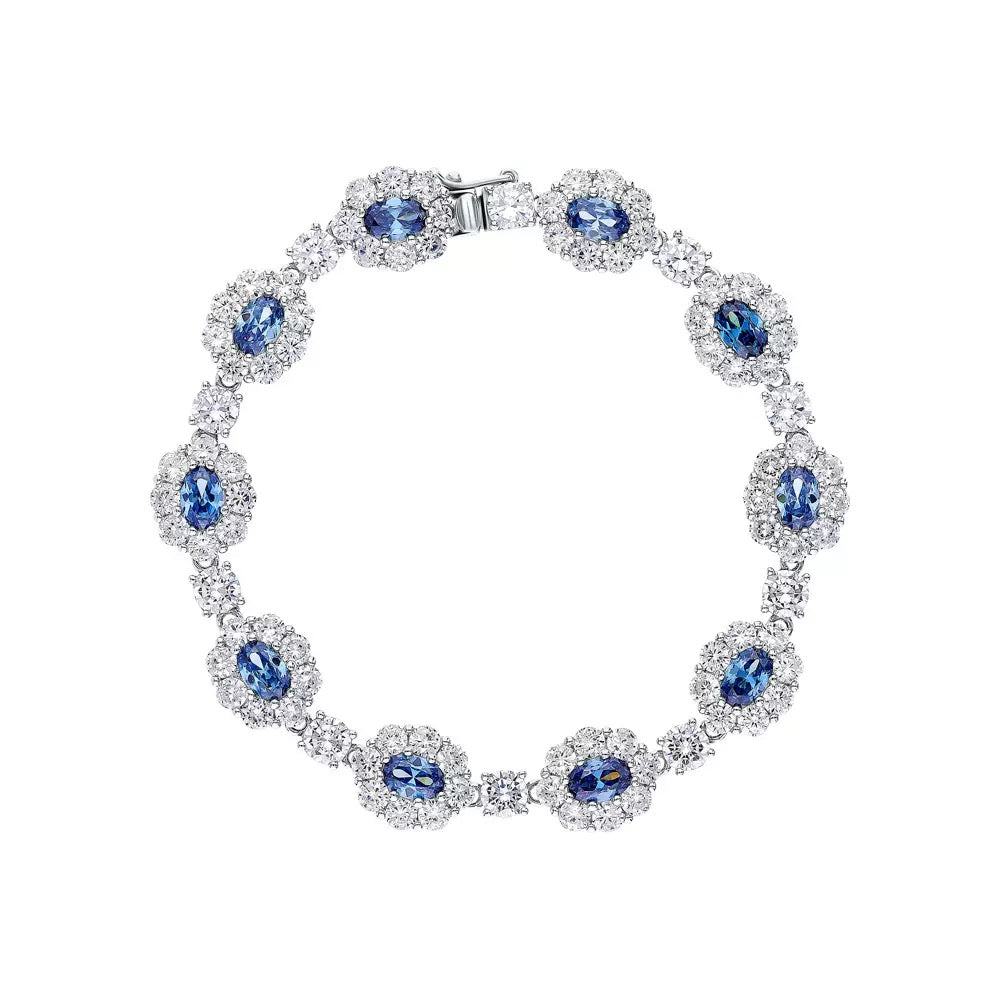 Velira Ice Blue Flower Bracelet