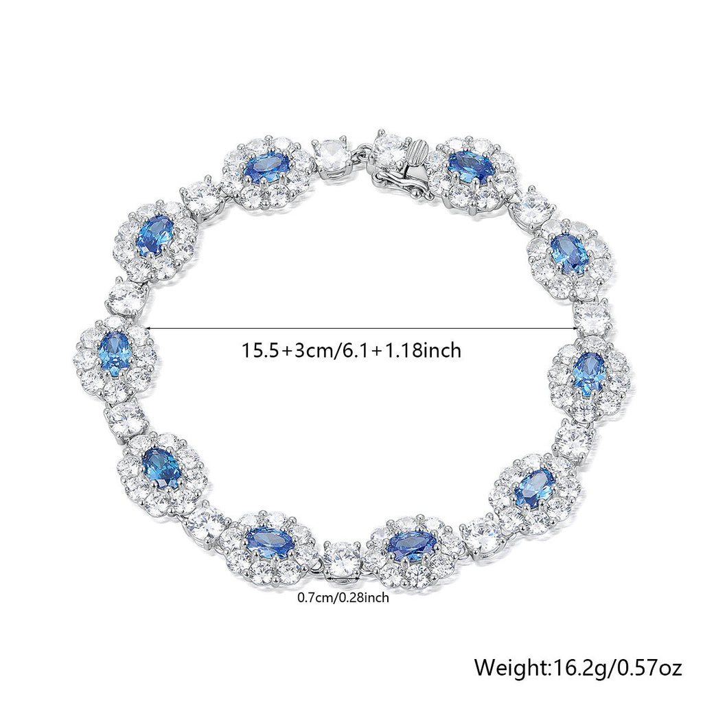 Velira Ice Blue Flower Bracelet