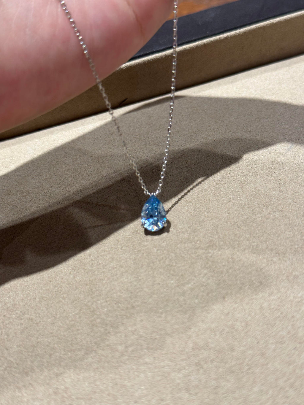 Velira Ice Blue D Teardrop Necklace