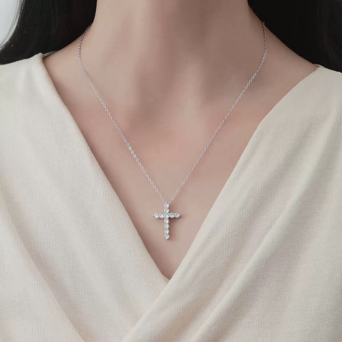 Velira Diamond Cross Necklace