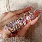 Velira Pink Silver Ring Collection