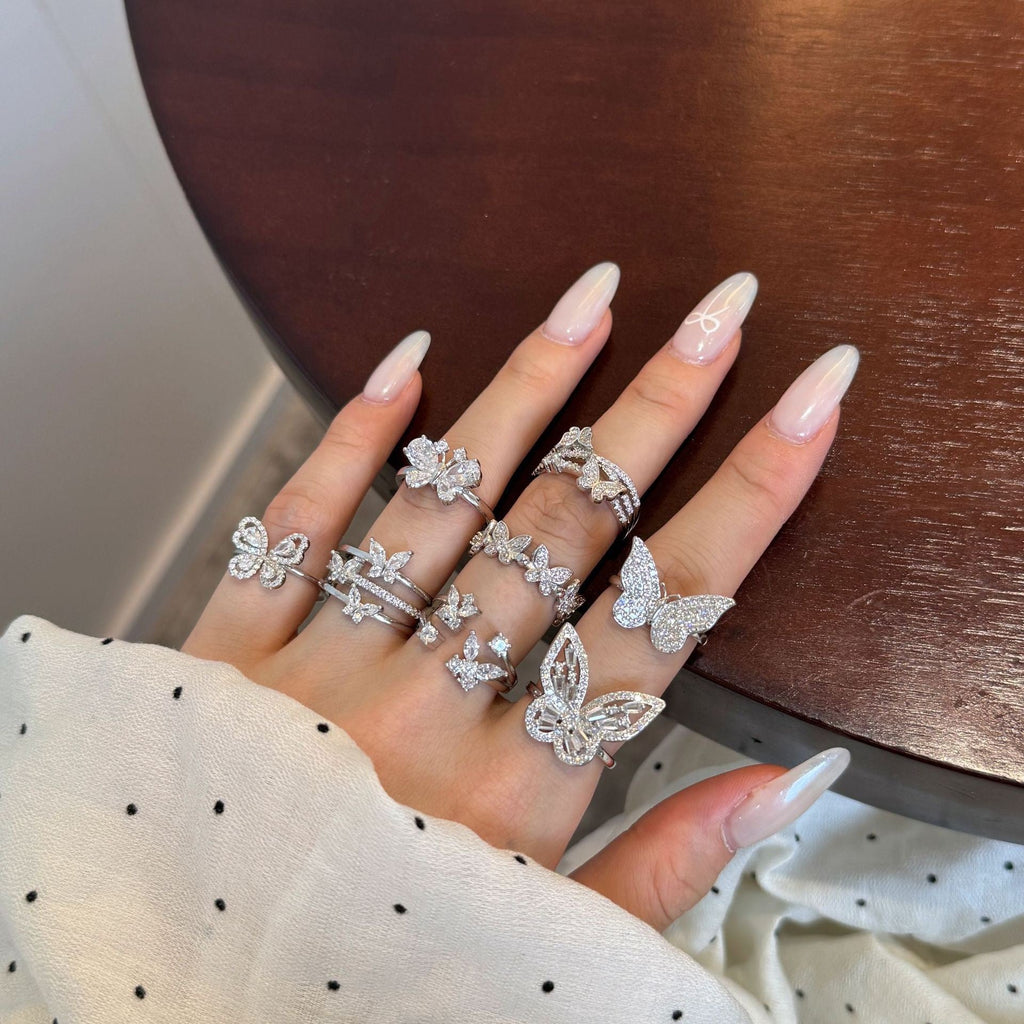 Velira Butterfly Silver Ring Collection