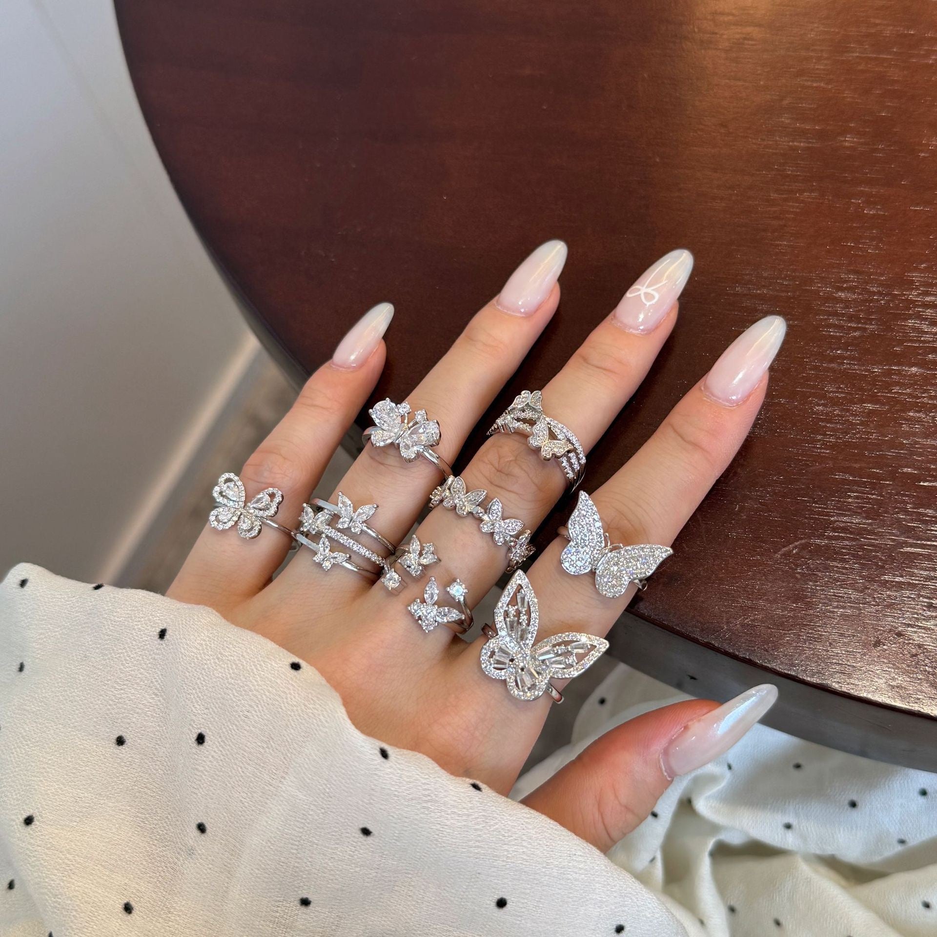 Velira Butterfly Silver Ring Collection