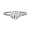 Velira Bow Heart Silver Ring