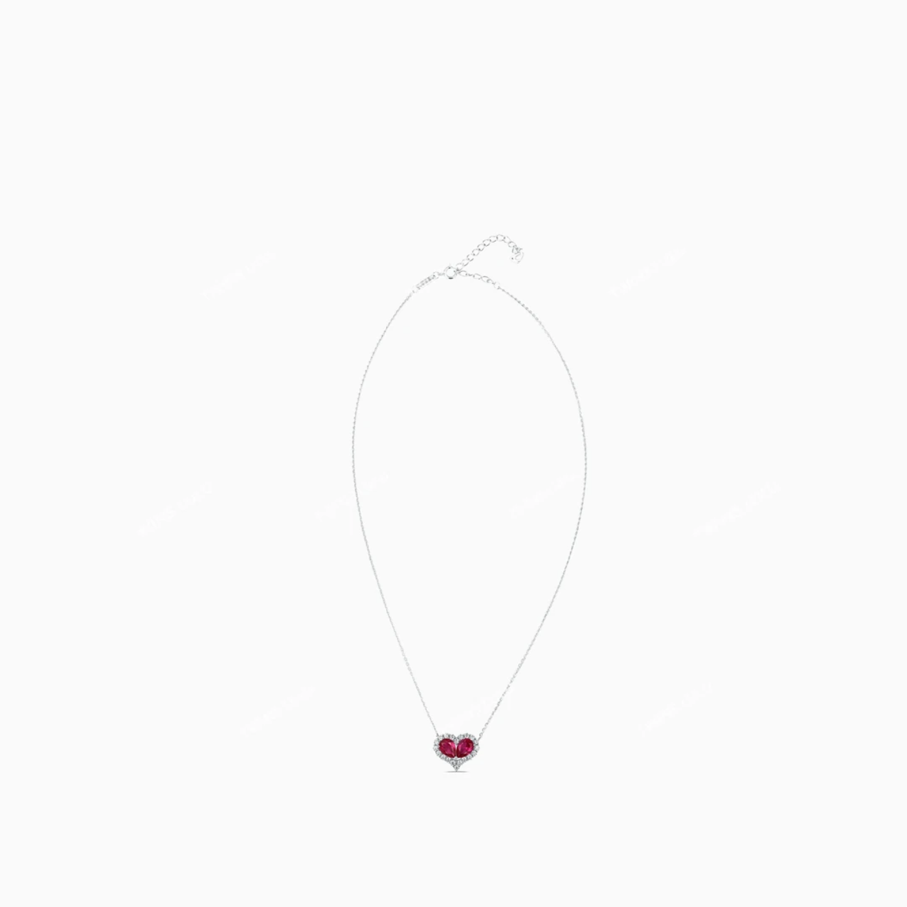 Velira Ruby heart necklace
