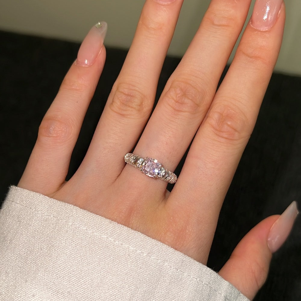Velira Pink Silver Ring Collection
