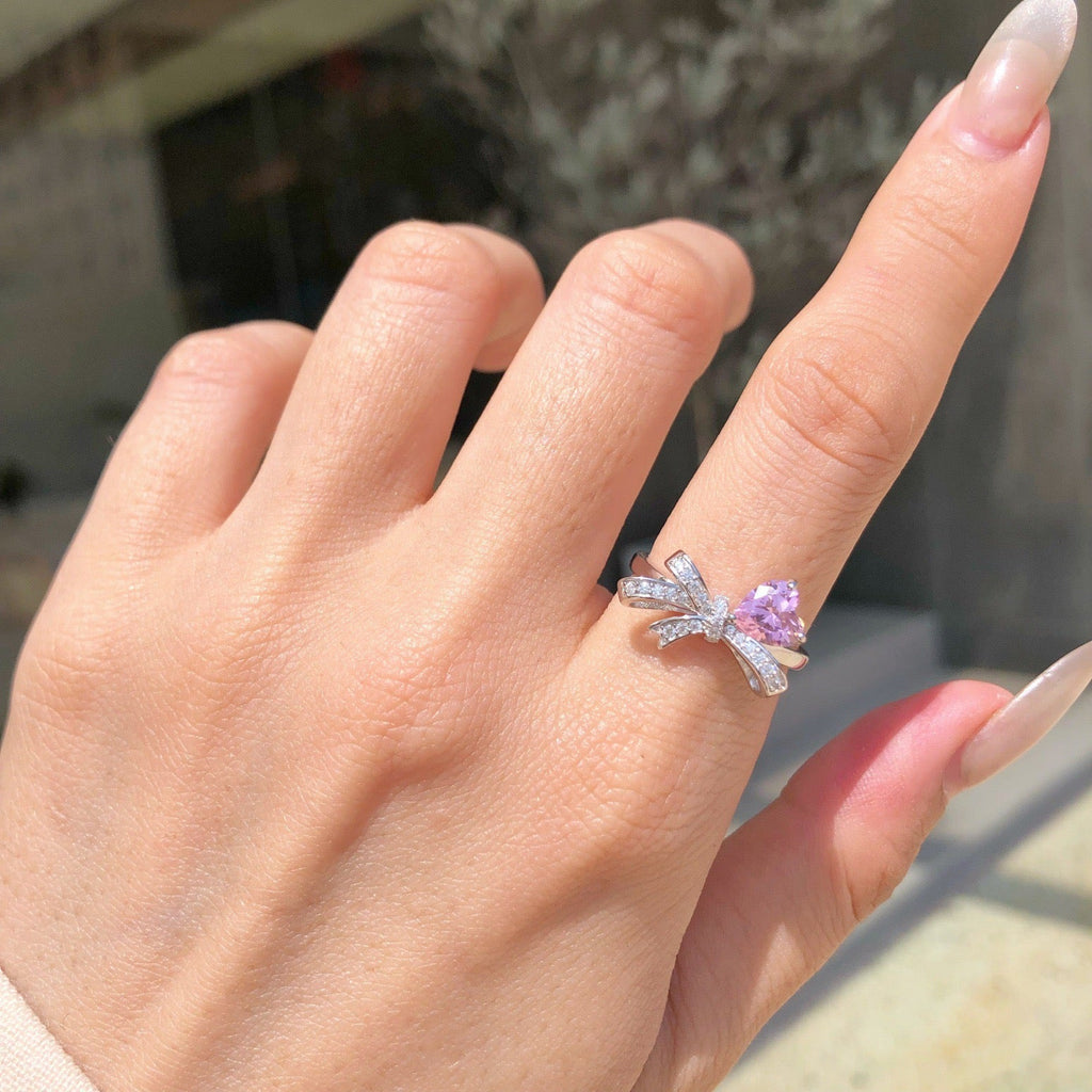 Velira Pink Bow Ring Collection