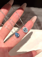 Velira Ice Blue D Teardrop Necklace