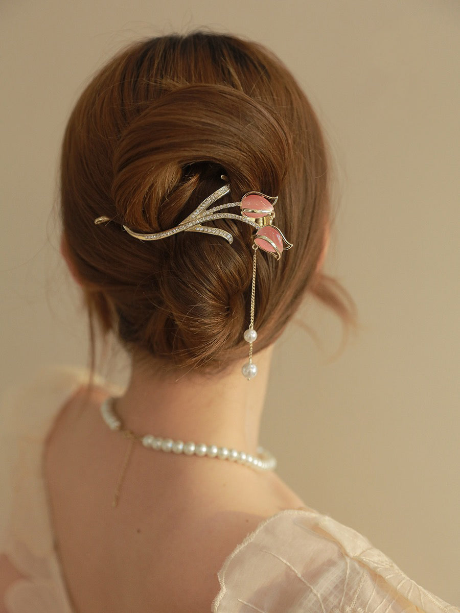 Velira Opal tulip hair clip